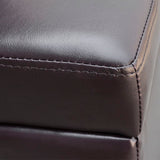 Long Storage Bench Wood Brown - 45-Degree Angle
