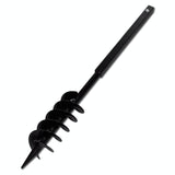 Ground Drill with Handle Auger Bit 100 mm Double Spirals Steel Black - Top-Down View