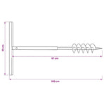 Ground Drill with Handle Auger Bit 100 mm Double Spirals Steel Black