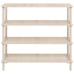 4-Tier Shoe Racks 2 pcs Solid Fir Wood