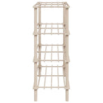 4-Tier Shoe Racks 2 pcs Solid Fir Wood