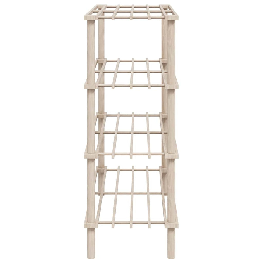 4-Tier Shoe Racks 2 pcs Solid Fir Wood
