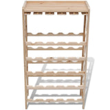 Wine Rack for 25 Bottles Solid Fir Wood - Side View