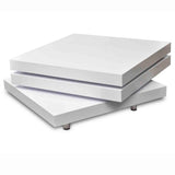 Coffee Table 3 Tiers High Gloss White