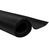 Rubber Floor Mat Anti-Slip 5 x 1 m Broad Ribbed - Front View