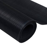 Rubber Floor Mat Anti-Slip 2 x 1 m Fine Ribbed - Top-Down View