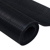 Rubber Floor Mat Anti-Slip 5 x 1 m Fine Ribbed - Top-Down View