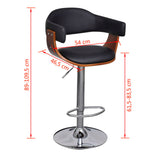 Bar Stools 2 pcs Faux Leather - 45-Degree Angle
