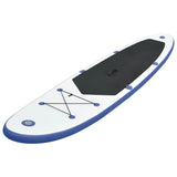 Stand Up Paddle Board Set SUP Surfboard Inflatable Blue and White - Front View