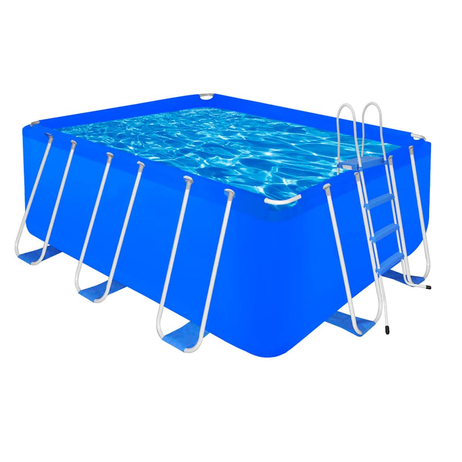 Swimming Pool with Ladder Steel 400 x 207 x 122 cm