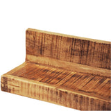 Solid Wood Wall Mounted Display Shelf 2 pcs - Side View