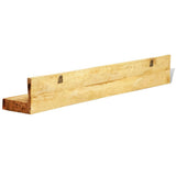 Solid Wood Wall Mounted Display Shelf 2 pcs - 45-Degree Angle