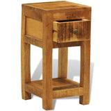 Nightstand with 1 Drawer Solid Mango Wood - Close-Up Angle