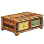 Coffee Table With Storage Vintage Reclaimed Wood