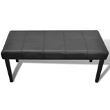 Black High Quality Artificial Leather Bench