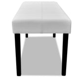 White High Quality Artificial Leather Bench - Side View