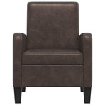 Armchair Brown Faux Leather