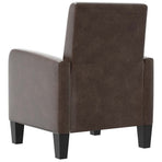 Armchair Brown Faux Leather