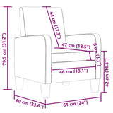 Armchair Brown Faux Leather
