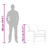 Armchair Brown Faux Leather
