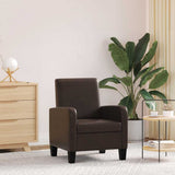 Armchair Brown Faux Leather