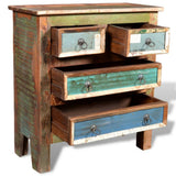 Reclaimed Cabinet Solid Wood with 4 Drawers - Top-Down View