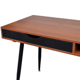 Brown Workstation Computer Desk Laptop Table - 45-Degree Angle