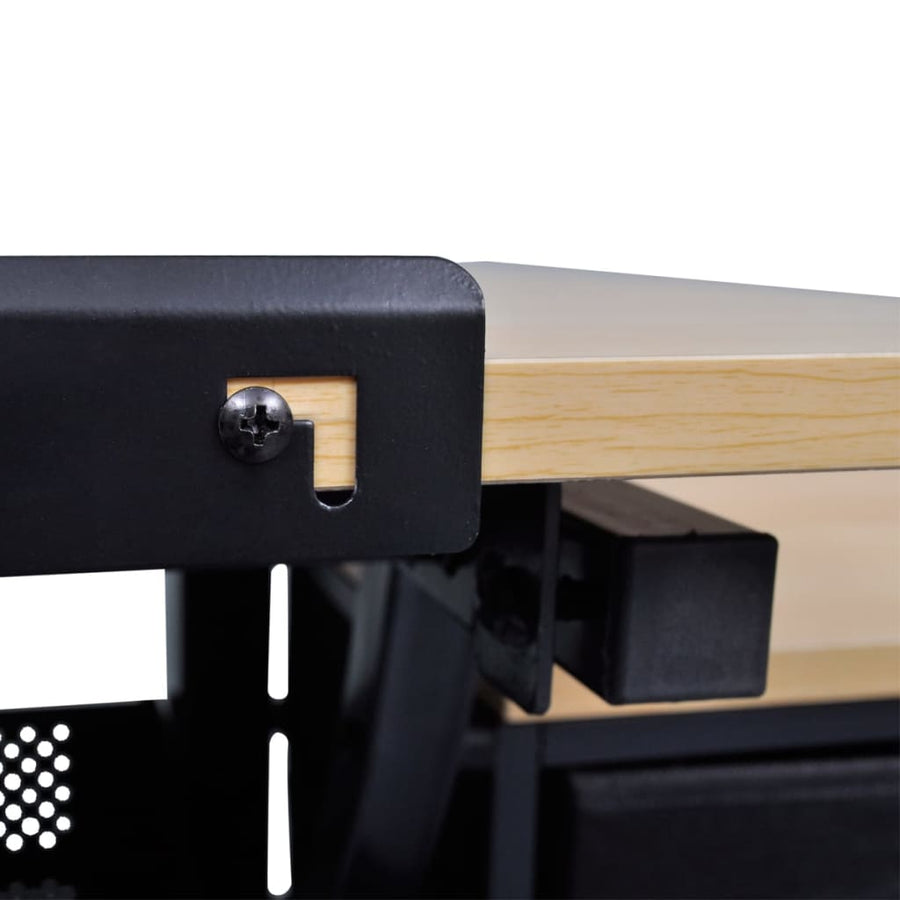 Three Drawers Tiltable Tabletop Drawing Table with Stool