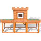 Outdoor Large Rabbit Hutch House Pet Cage Single House - Front View
