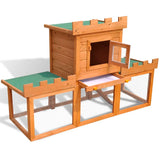 Outdoor Large Rabbit Hutch House Pet Cage Single House - Side View