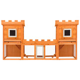 Outdoor Large Rabbit Hutch House Pet Cage Double House - Front View