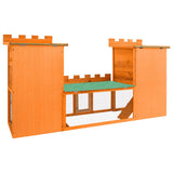 Outdoor Large Rabbit Hutch House Pet Cage Double House - 45-Degree Angle