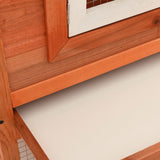 Outdoor Large Rabbit Hutch House Pet Cage Double House - Rear View
