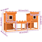 Outdoor Large Rabbit Hutch House Pet Cage Double House - Extra Image