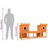 Outdoor Large Rabbit Hutch House Pet Cage Double House - Extra Image