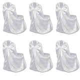 6 pcs White Chair Cover for Wedding Banquet