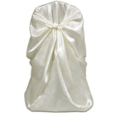 6 pcs Cream Chair Cover for Wedding Banquet - Front View