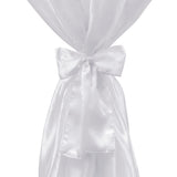 Table Cover White 70 cm with Ribbon 2 pcs - Side View