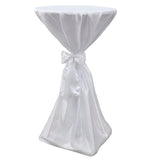Table Cover White 70 cm with Ribbon 2 pcs - Top-Down View