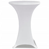 Standing Table Cover Ø 70 cm White Stretch 2 pcs