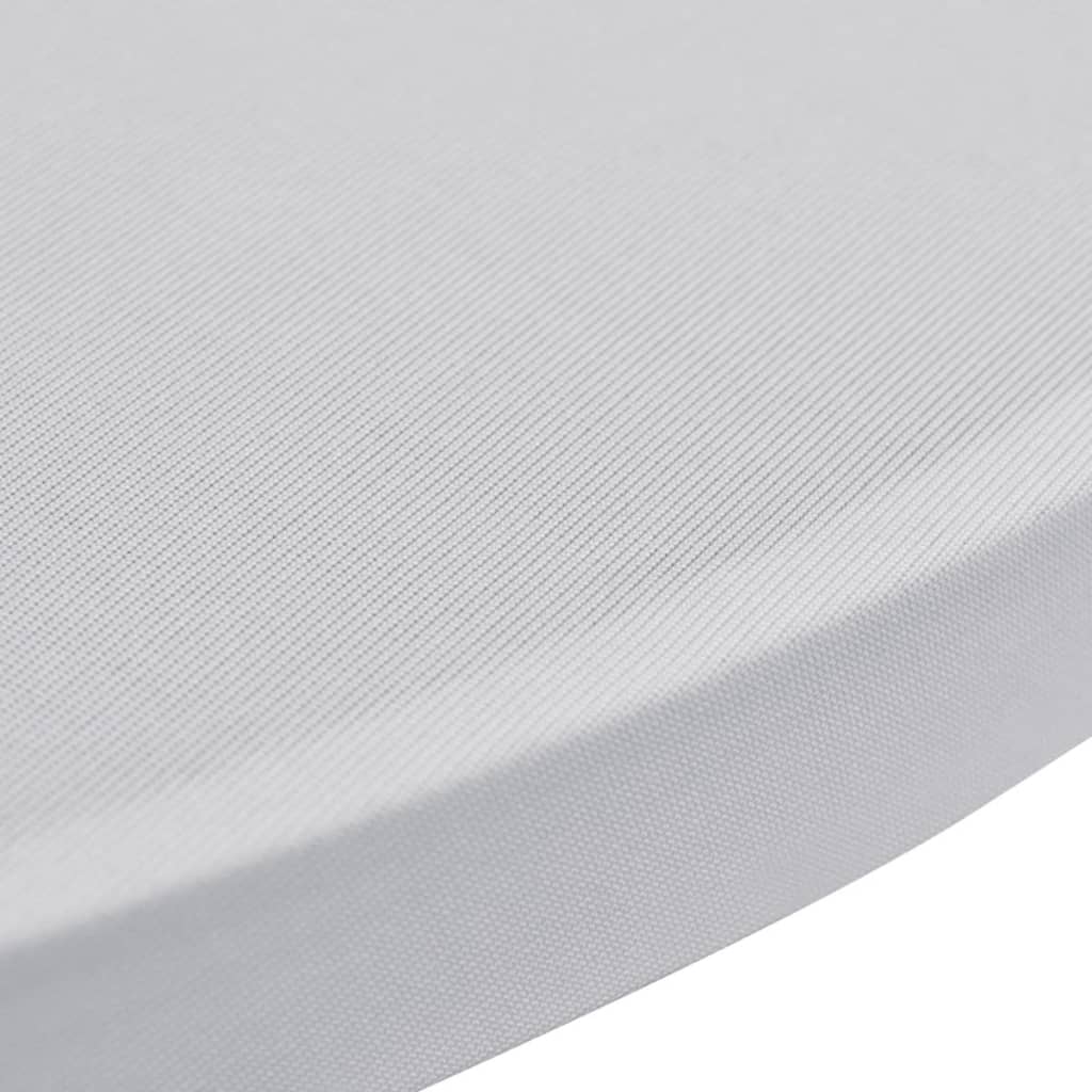 Standing Table Cover Ø 70 cm White Stretch 2 pcs