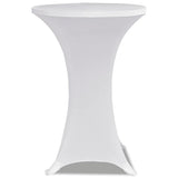 Standing Table Cover Ø 80 cm White Stretch 2 pcs