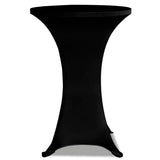 Standing Table Cover Ø 60 cm Black Stretch 2 pcs - Side View