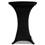 Standing Table Cover Ø 70 cm Black Stretch 2 pcs
