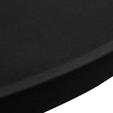 Standing Table Cover Ø 70 cm Black Stretch 2 pcs