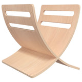Wooden Magazine Rack Floor Standing Natural