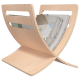 Wooden Magazine Rack Floor Standing Natural - Top-Down View