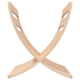 Wooden Magazine Rack Floor Standing Natural - Rear View
