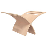 Wooden Magazine Rack Floor Standing Natural - Close-Up Angle