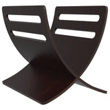 Wooden Magazine Rack Floor Standing Brown - Front View